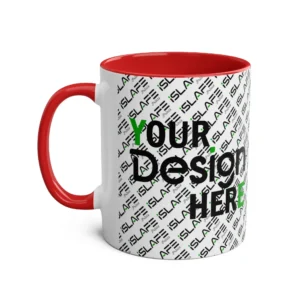 Personalized Accent Coffee Mug 11oz – Color Inside & Handle Ceramic Mug Islafe Prints
